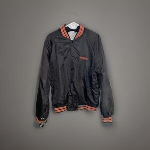 Vintage 90s‎  Asplundh Tree Expert Company Baseball Style Jacket Distressed Sz L